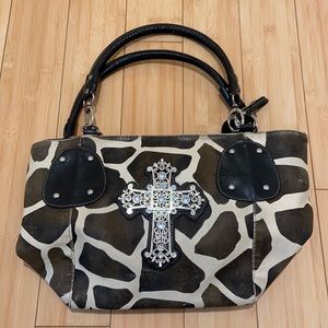 Boutique Faux Leather Giraffe print Bag